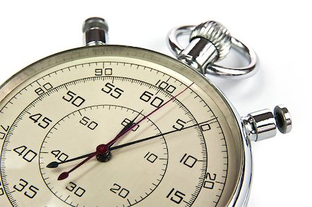 simsearch:400-05719770,k - Analog stopwatch isolated on a white background Stock Photo - Budget Royalty-Free & Subscription, Code: 400-04403832