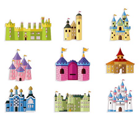 simsearch:400-06787041,k - cartoon Fairy tale castle icon Photographie de stock - Aubaine LD & Abonnement, Code: 400-04403869