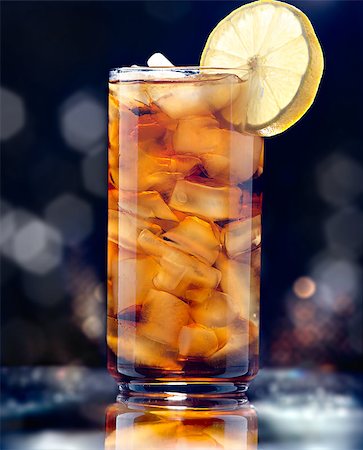 fresh glass of ice water - iced tea glamour shot Stock Photo - Budget Royalty-Free & Subscription, Code: 400-04414208