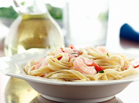 Tasty Shrimp Fettuccine Alfredo Stock Photo - Budget Royalty-Free & Subscription, Code: 400-04414223