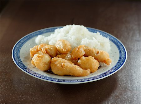 fried rice bowl - deep fried chinese chicken with rice Stock Photo - Budget Royalty-Free & Subscription, Code: 400-04414260