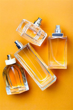 perfume shopping - Yellow perfume bottles Stock Photo - Budget Royalty-Free & Subscription, Code: 400-04414636