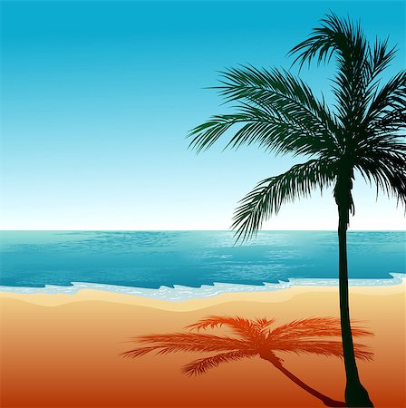 simsearch:400-08574464,k - Vector Illustration of Beach Background 6. Foto de stock - Super Valor sin royalties y Suscripción, Código: 400-04415163