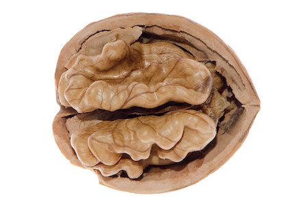 simsearch:400-05265990,k - Crack walnut isolated on a white background. Stock Photo - Budget Royalty-Free & Subscription, Code: 400-04415203