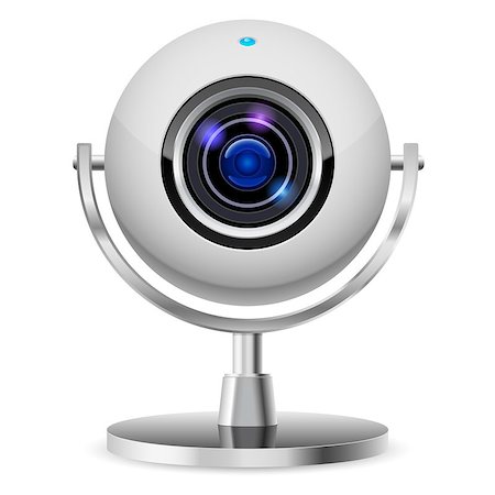 simsearch:400-05179794,k - Realistic computer web cam. Illustration on white background Stock Photo - Budget Royalty-Free & Subscription, Code: 400-04415218
