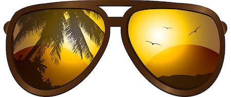 Vector picture with sunglasses Stock Photo - Budget Royalty-Free & Subscription, Code: 400-04415731