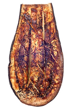 simsearch:400-04300929,k - Eggplant Roasted with Thyme Isolated on White with a Clipping Path. Foto de stock - Royalty-Free Super Valor e Assinatura, Número: 400-04415773