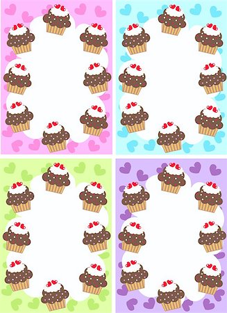 simsearch:400-05364042,k - cupcake pattern Stock Photo - Budget Royalty-Free & Subscription, Code: 400-04416206