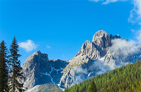 dolomiti summer - Tranquil summer Italian dolomites mountain view Stock Photo - Budget Royalty-Free & Subscription, Code: 400-04416200