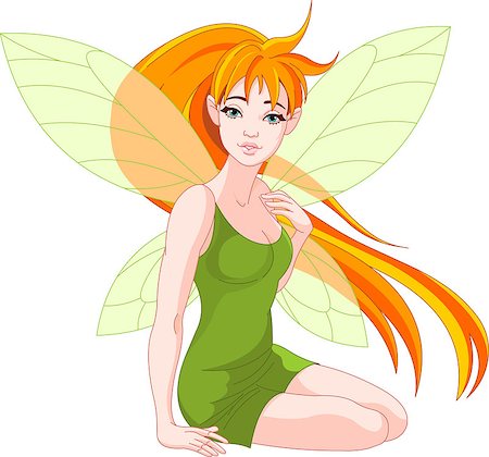 simsearch:400-04173067,k - Illustration of a sitting young fairy Foto de stock - Super Valor sin royalties y Suscripción, Código: 400-04416985