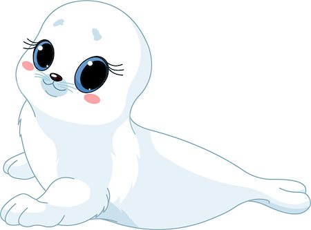 illustration of cute  baby  seal. Photographie de stock - Aubaine LD & Abonnement, Code: 400-04416987