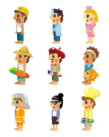 fishmonger female - cartoon people job icons set Stock Photo - Budget Royalty-Free & Subscription, Code: 400-04417244