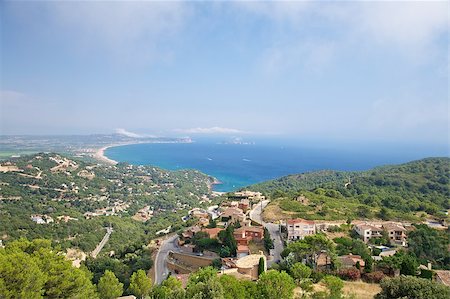 coast of Girona from Begur castle at Catalonia Spain Stock Photo - Budget Royalty-Free & Subscription, Code: 400-04417543