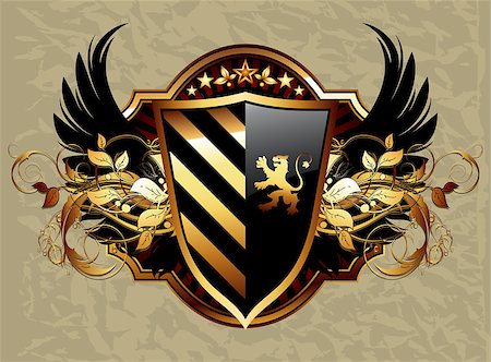 ornamental shield, this illustration may be useful as designer work Stock Photo - Budget Royalty-Free & Subscription, Code: 400-04417614