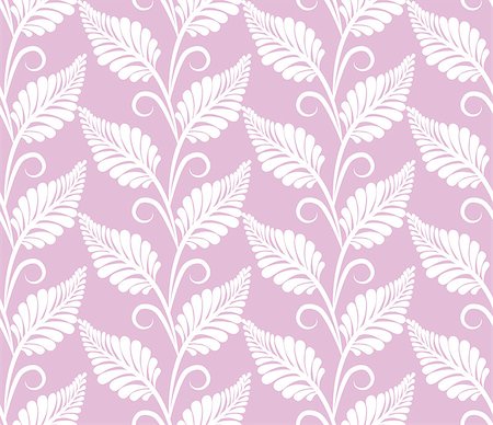 simsearch:400-05730150,k - Art vector leaves pattern. Seamless flower background pattern. Fabric texture. Floral vintage design. Pretty cute wallpaper. Romantic filigree tile. Stock Photo - Budget Royalty-Free & Subscription, Code: 400-04417856