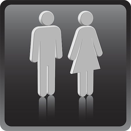Vector Man & Woman icon over gray background Photographie de stock - Aubaine LD & Abonnement, Code: 400-04417862