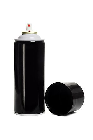 Black and blank aerosol can on white background Stock Photo - Budget Royalty-Free & Subscription, Code: 400-04418002