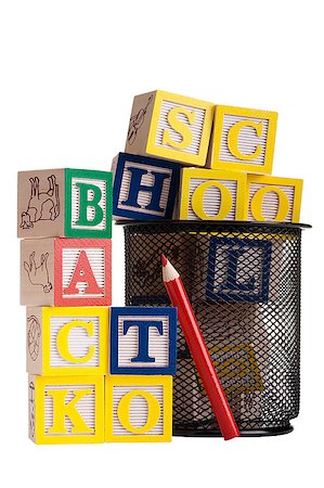 From wooden blocks made up the phrase "back to school". Stock Photo - Budget Royalty-Free & Subscription, Code: 400-04418010