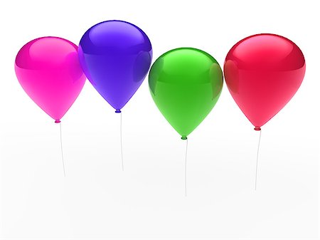 simsearch:400-05174564,k - 3d, ballon, balloon, party, birthday, colorful, color Fotografie stock - Microstock e Abbonamento, Codice: 400-04418109