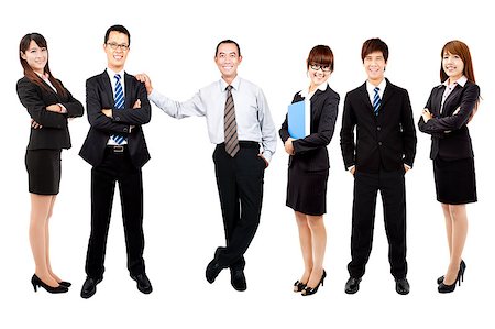 Successful happy asian business team Stock Photo - Budget Royalty-Free & Subscription, Code: 400-04418120