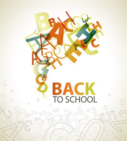 school boy symbol - Abstract "Back to School" background with retro colored letters Stock Photo - Budget Royalty-Free & Subscription, Code: 400-04418162