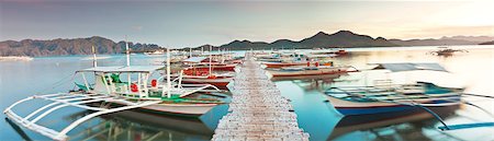 philippines sunsets - Panorama of the wooden pier in Coron Stock Photo - Budget Royalty-Free & Subscription, Code: 400-04418173