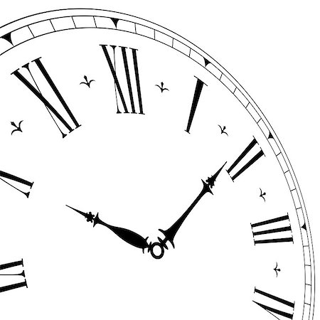 detailed illustration of an old clock face with perspective angle, eps8 vector Foto de stock - Super Valor sin royalties y Suscripción, Código: 400-04418545
