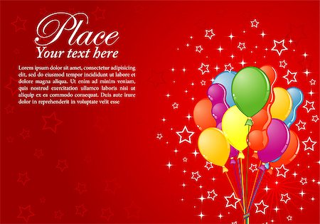 simsearch:400-04895179,k - Birthday Background with Balloon and Star, element for design, vector illustration Stock Photo - Budget Royalty-Free & Subscription, Code: 400-04418778