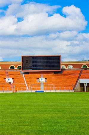 soccer field background - football field with score board, Minsk, Belarus Stock Photo - Budget Royalty-Free & Subscription, Code: 400-04418921