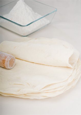 making fresh homemade pita bread ,with ingredients overa table Stock Photo - Budget Royalty-Free & Subscription, Code: 400-04418961