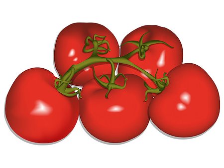 tomatoes against white background, abstract vector art illustration; image contains gradient mesh and transparency Stock Photo - Budget Royalty-Free & Subscription, Code: 400-04418990