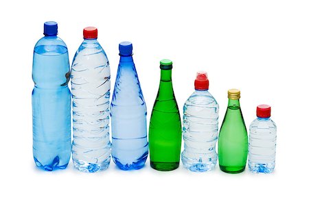simsearch:400-06796544,k - Bottles of water isolated on the white Stock Photo - Budget Royalty-Free & Subscription, Code: 400-04419096