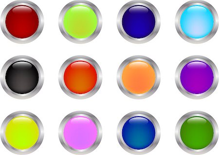 paunovic (artist) - colorful buttons - vector Stockbilder - Microstock & Abonnement, Bildnummer: 400-04419153