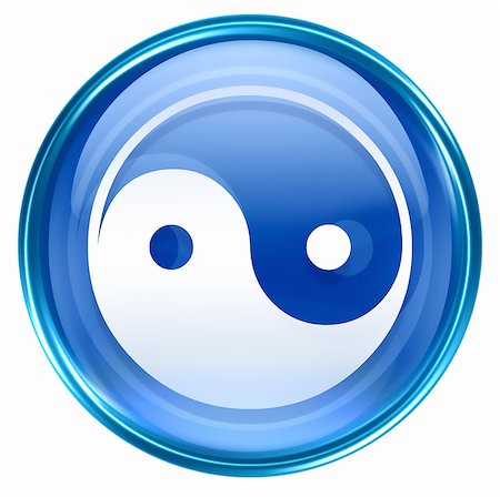 simsearch:400-05154191,k - yin yang symbol icon blue, isolated on white background. Stock Photo - Budget Royalty-Free & Subscription, Code: 400-04419440