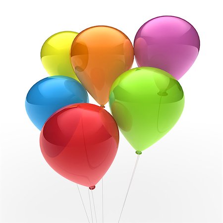 simsearch:400-05174564,k - 3d, ballon, balloon, party, birthday, colorful, color Fotografie stock - Microstock e Abbonamento, Codice: 400-04419599