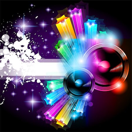 entertainment lights pattern - Alternative Discoteque Music Flyer with Attractive Rainbow Colours and an explosion of colurs and lights. Stock Photo - Budget Royalty-Free & Subscription, Code: 400-04419740
