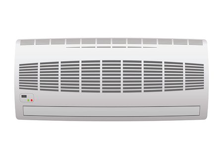 simsearch:400-05687584,k - Modern air conditioner with open grill Stock Photo - Budget Royalty-Free & Subscription, Code: 400-04410054