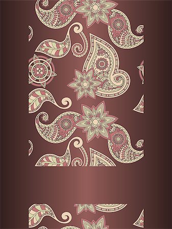 vector frame for your text on  seamless hand drawn paisley pattern, clipping masks Stock Photo - Budget Royalty-Free & Subscription, Code: 400-04410304