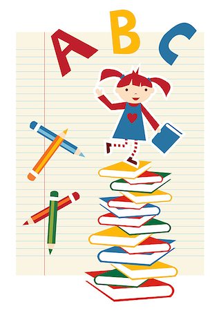 doodle art lettering - Back to school funny multicolored background. Photographie de stock - Aubaine LD & Abonnement, Code: 400-04411573