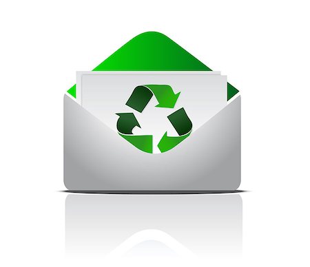 envelope (package) - Recycling sign on a blank letter Foto de stock - Super Valor sin royalties y Suscripción, Código: 400-04411715