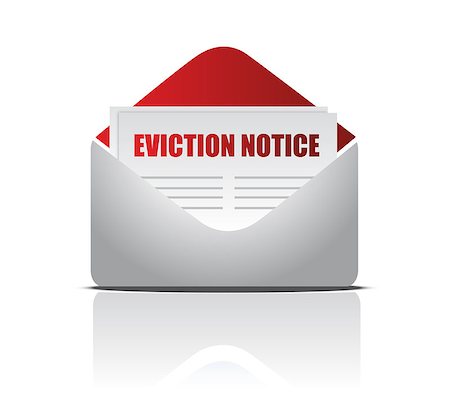 eviction - Eviction notice letter illustration design over white Stock Photo - Budget Royalty-Free & Subscription, Code: 400-04411713