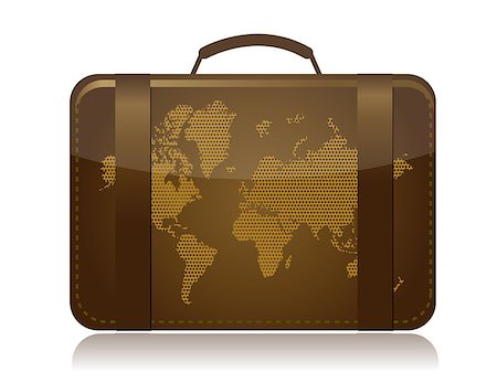 simsearch:400-07498653,k - travel luggage illustration concept over white Foto de stock - Super Valor sin royalties y Suscripción, Código: 400-04411839