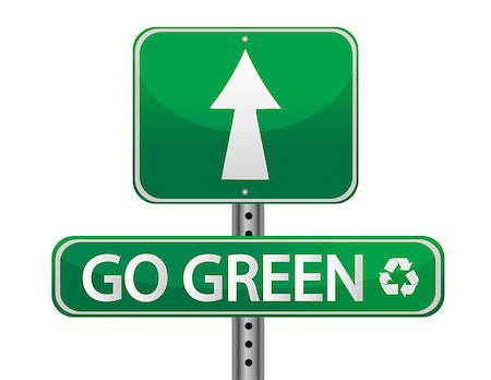 simsearch:400-07326303,k - Go green sign illustration design over a white background Foto de stock - Super Valor sin royalties y Suscripción, Código: 400-04411831