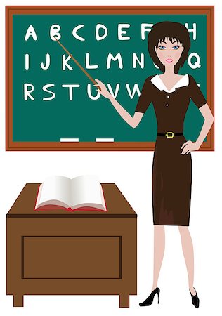 simsearch:400-04204809,k - vector illustration of a teacher Stock Photo - Budget Royalty-Free & Subscription, Code: 400-04411861