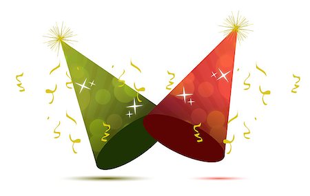 simsearch:400-04411980,k - party hats illustration design isolated over a white background Fotografie stock - Microstock e Abbonamento, Codice: 400-04411980