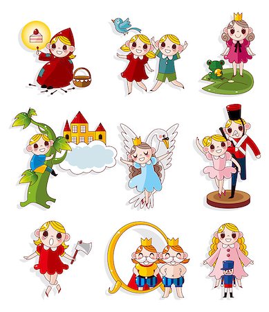 simsearch:400-04912666,k - cartoon story people icons set Photographie de stock - Aubaine LD & Abonnement, Code: 400-04412566