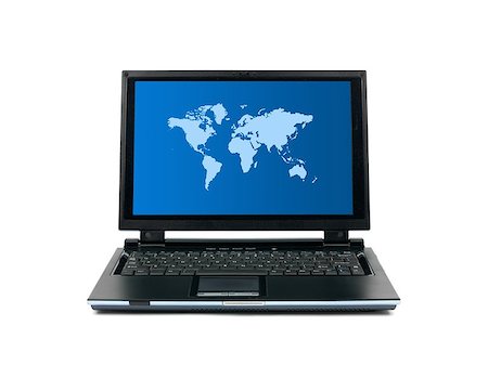 simsearch:400-05125337,k - A laptop computer isolated against a white background Foto de stock - Super Valor sin royalties y Suscripción, Código: 400-04413340