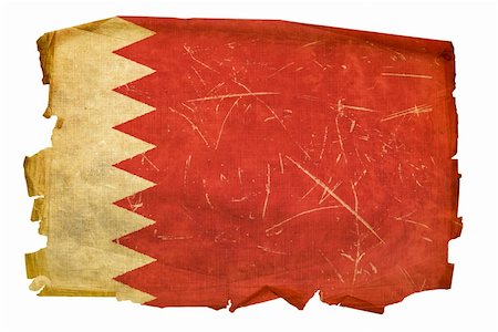 simsearch:400-04424092,k - Bahraini Flag old, isolated on white background Stock Photo - Budget Royalty-Free & Subscription, Code: 400-04424092