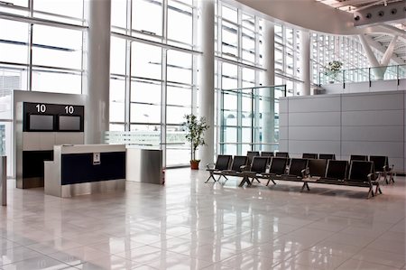 empty airport - New euro60 million (US$84 million) second terminal at the capital's main airport Stock Photo - Budget Royalty-Free & Subscription, Code: 400-04424791