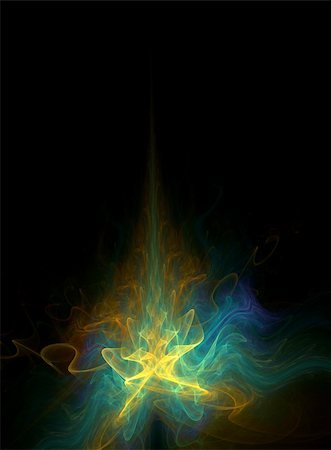 simsearch:400-04425466,k - Abstract flame design with black background; fractal image Stock Photo - Budget Royalty-Free & Subscription, Code: 400-04425469